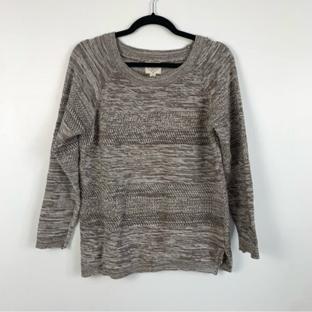 St. John’s Bay Heathered Taupe Knit Sweater  Womens Large